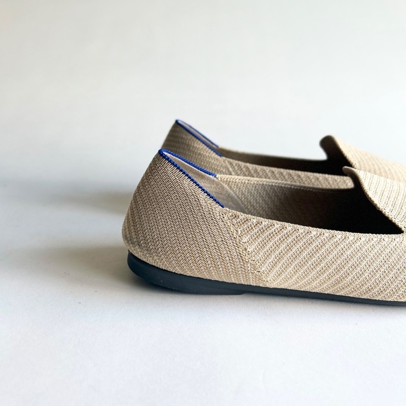 Rothy’s Cream White Textile Almond Toe Rubber Outsole Flats size 11 - Picture 3 of 15